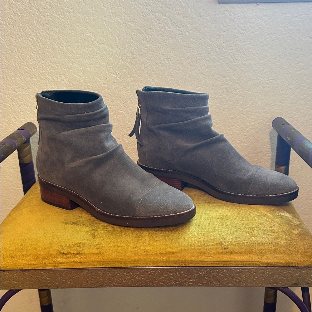 Cole Haan Grey Suede Ankle Boots - Picture 4 of 8